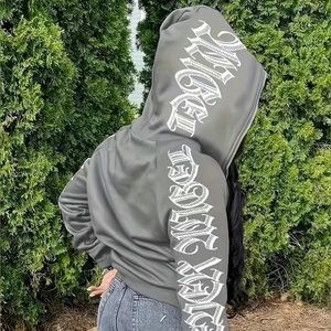 Preloved y2k full zipup hood sweater